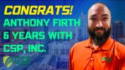 Anthony Firth Celebrates <br /></noscript>6 Years With CSP, Inc.